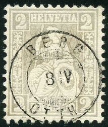 5655146: Suiza Helvetia perforada - Cancellations and seals