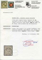 BERG CT. TH., perfekt und nicht häufig auf 2 C. grau. Sign./Attest ...