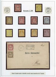 1862-1878, SITZENDE HELVETIA, 2 C.-50 C., Stempel-Gruppen 138 und 139 ...