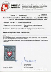 T. 8, abgenützter Blau-Druckstein, sehr breitrandige rechte obere ...