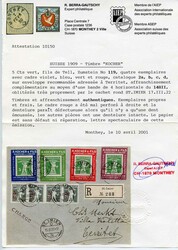 -.40, ST. IMIER 17.III.22, Serie der vier Farben zusammen mit ...