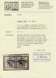 Sauberes und besonders farbfrisches Exemplar, allseitig sehr breit ...