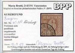 6 Kr braun, gleichmässig weissrandig und sauber mir Zweikreis ...