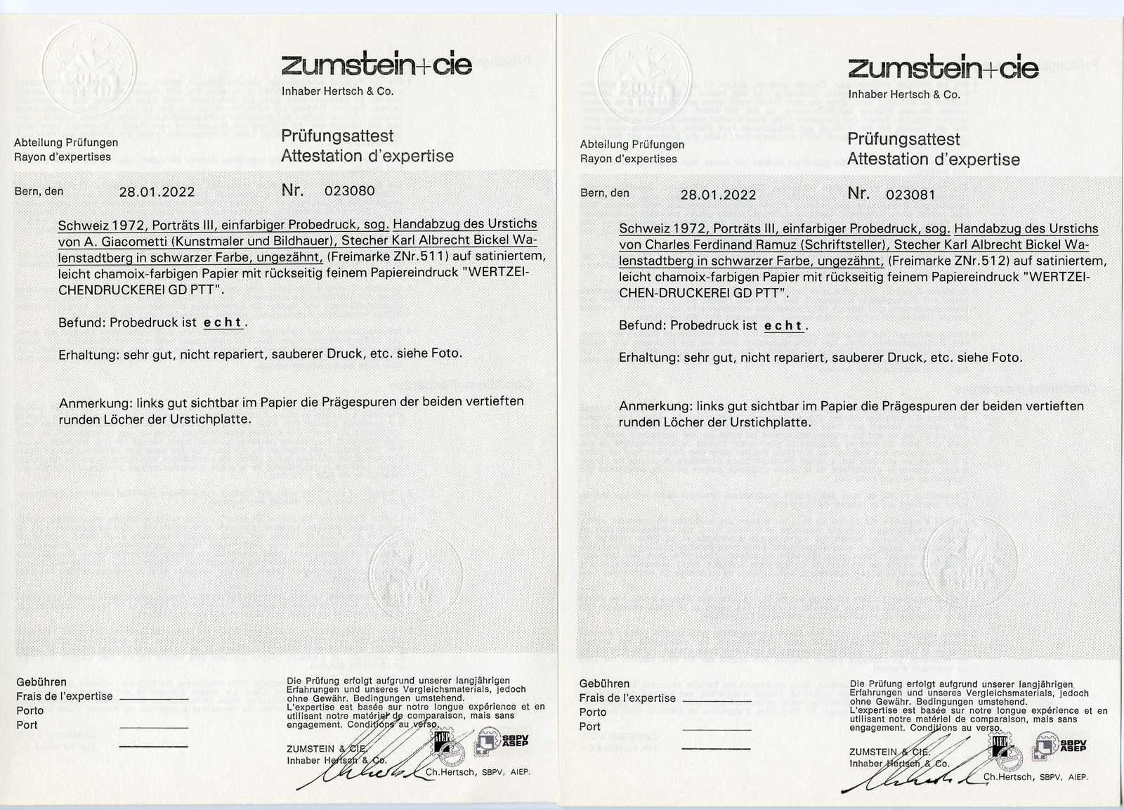 Image 1 for lot number 401 for 77th Forster Philatelie Auction