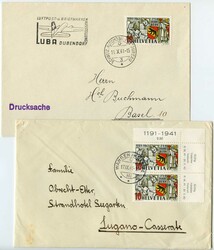 10 C. Bernmarke, ungezähnter Viererblock aus PTT-Geschenkheft, ...