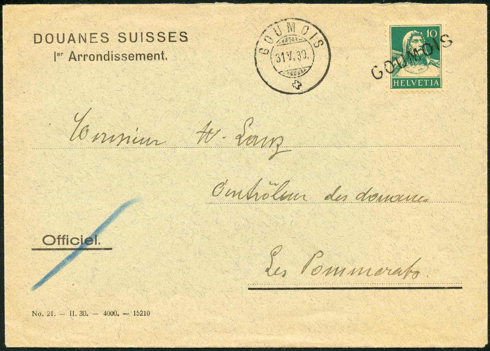 GOUMOIS, 1873, Gr. 104, perfekt auf PK 1, 1900/01, 2x 65B auf AK nach ...