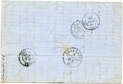 GENEVE-SION-GENEVE T.8 8 NOV 1865, Gr.84 C Nr. 2, "PD", klar auf ...