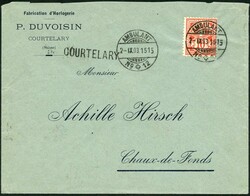 COURTELARY, 1860-ca.1920, vielseitiges, gutes Lot 20 Briefe-/Karten ...