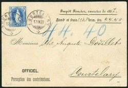 COURTELARY, 1860-ca.1920, vielseitiges, gutes Lot 20 Briefe-/Karten ...