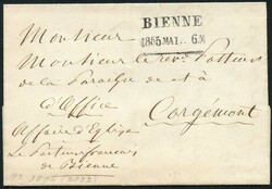 DELEMONT, 1853, Type 3 MM-II, breitrandig und sauber mit zentrischer ...