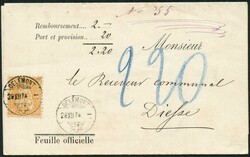 DELEMONT, 1853-1913, gutes Lot 10 Briefe-/Karten, meist Sitzende, ...