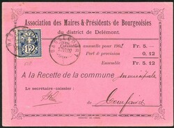 DELEMONT Region, 1861-ca.1920, interessantes Lot 30 Briefe-/Karten ab ...