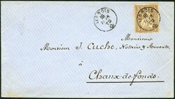 LES BOIS, 1872-1910, gutes Lot 5 Briefe und 1 Karte Ziffern, ...