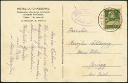 LES PONTINS, 1900/01, seltener Zweizeiler Les Pontins (Berne) Gr. 45, ...