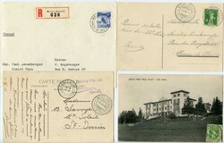 MONT SOLEIL, 1908/13, klare Abschläge des seltenen Stempel auf 3 ...