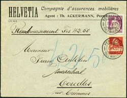 MOUTIER Region, 1904-1925, gutes Lot 7 Briefe-/Karten mit ...