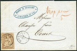 MOUTIER, 1859-ca.1910, gutes Lot 10 Briefe-/Karten ab Strubel, ...