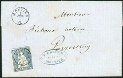 MOUTIER, 1859-ca.1910, gutes Lot 10 Briefe-/Karten ab Strubel, ...