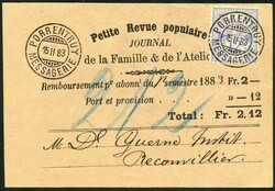 PORRENTRUY, 1859-1915, Lot 10 Briefe-/Karten ab Strubel, Sitzende, ...
