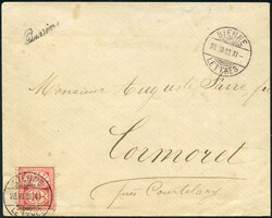 ORVIN, 1883-1909, Lot 1 Brief und 3 Karten dabei Prés d'Orvin Gr. 43 ...