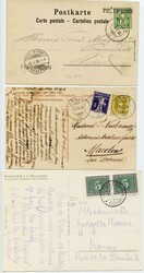 ORVIN, 1883-1909, Lot 1 Brief und 3 Karten dabei Prés d'Orvin Gr. 43 ...