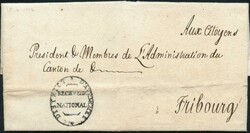 AVENCHES, 25 Fevr. 1803, "RECEVEUR NATIONAL" Religiöser Inhalt, ...