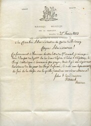 AVENCHES, 25 Fevr. 1803, "RECEVEUR NATIONAL" Religiöser Inhalt, ...