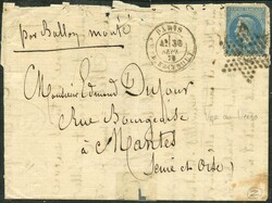 1870, (30.9.), Le non dénommé, etwas lädierter Brief mit Inhalt, ...