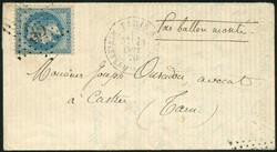 1870, (21.10.), Le Garibaldi, vollständiges weisses Faltbrieflein ...