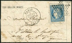 1870, (10.11.), Le Daguerre, weisses Faltbrieflein mit Inhalt nach ...