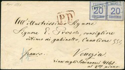 1870-1873, sehr attraktives Lot 15 Briefe, dabei Doppelfrankatur, 2 ...