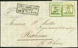 1870-1873, sehr attraktives Lot 15 Briefe, dabei Doppelfrankatur, 2 ...