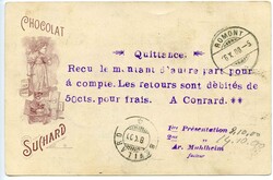 -.25, ROMONT 4.X.00, Mi.F auf retournierter 5 C. NN-PK mit ...