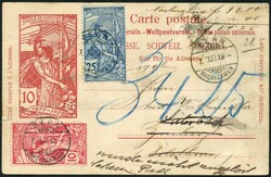 -.45, BERN NACHNAHMEN 7.II.00, 25 C. blau mit deutlichem ...