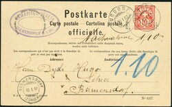 -.10, URDORF 10.I.07, Portofreie Amtliche NN-PK mit vorders. Ast  ...