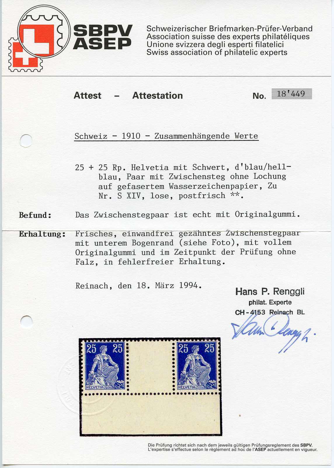 Image 1 for lot number 432 for 77th Forster Philatelie Auction