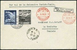 LIECHTENSTEIN, 1929-1934, gutes Lot 6 Mittelholzer Sonderflüge mit ...