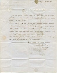 MOREZ-DU-JURA, 1849, DEP. LIMIT. rot, attraktives Brieflein mit ...