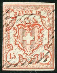 T. 10, allseits weissrandig mit zart zentrischer Rautenentwertung, in ...