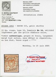 T. 10, allseits weissrandig mit zart zentrischer Rautenentwertung, in ...
