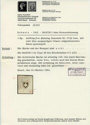 T. 36 C2-LU, überaus breit geschnitten mit drei Trennlinien und ...