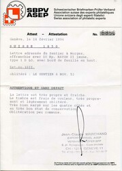 T. 1 D-LO, sehr frisch aus Bogenecke mit seltenem Zierstempel ...