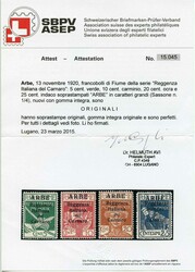1920, "ARBE", Serie 4 Werte mit grossem Aufdruck, tadellos postfrisch ...