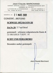 T. 7, sehr breitrandig und frisch mit glasklar zentrischer Raute und ...