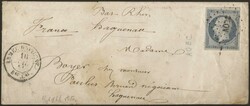 20c. Empire Unperforated cancelled lozenge AOBC on letter stamped ...