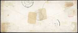20c. Empire Unperforated cancelled lozenge AOBC on letter stamped ...