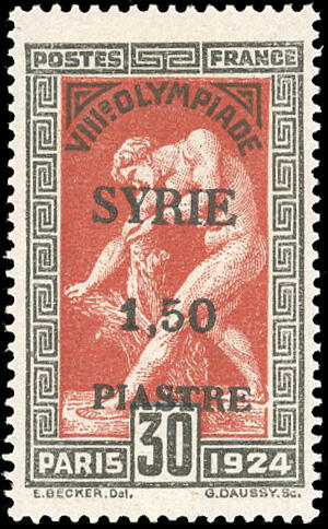 + Syria n°122/125 + 149/152. 4 Olympic Games series. Adhesions on ...