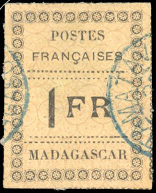 1F. black or yellow. cancelled Slightly thinned. (Estimate 465€)