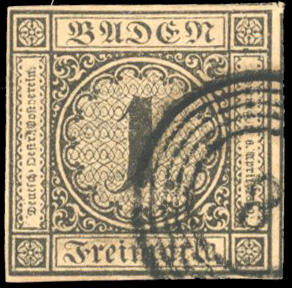 1k. bistre. cancelled Very Fine. (Estimate 320€)