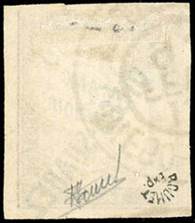 Tax stamps. 1F. brown. Diagonal overload from top to bottom. ...